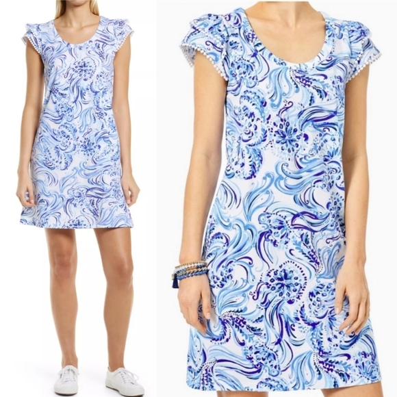 Lilly Pulitzer Dresses & Skirts - Lilly Pulitzer Bridgitte Cotton Shift Dress in Resort White Don't Be Jelly